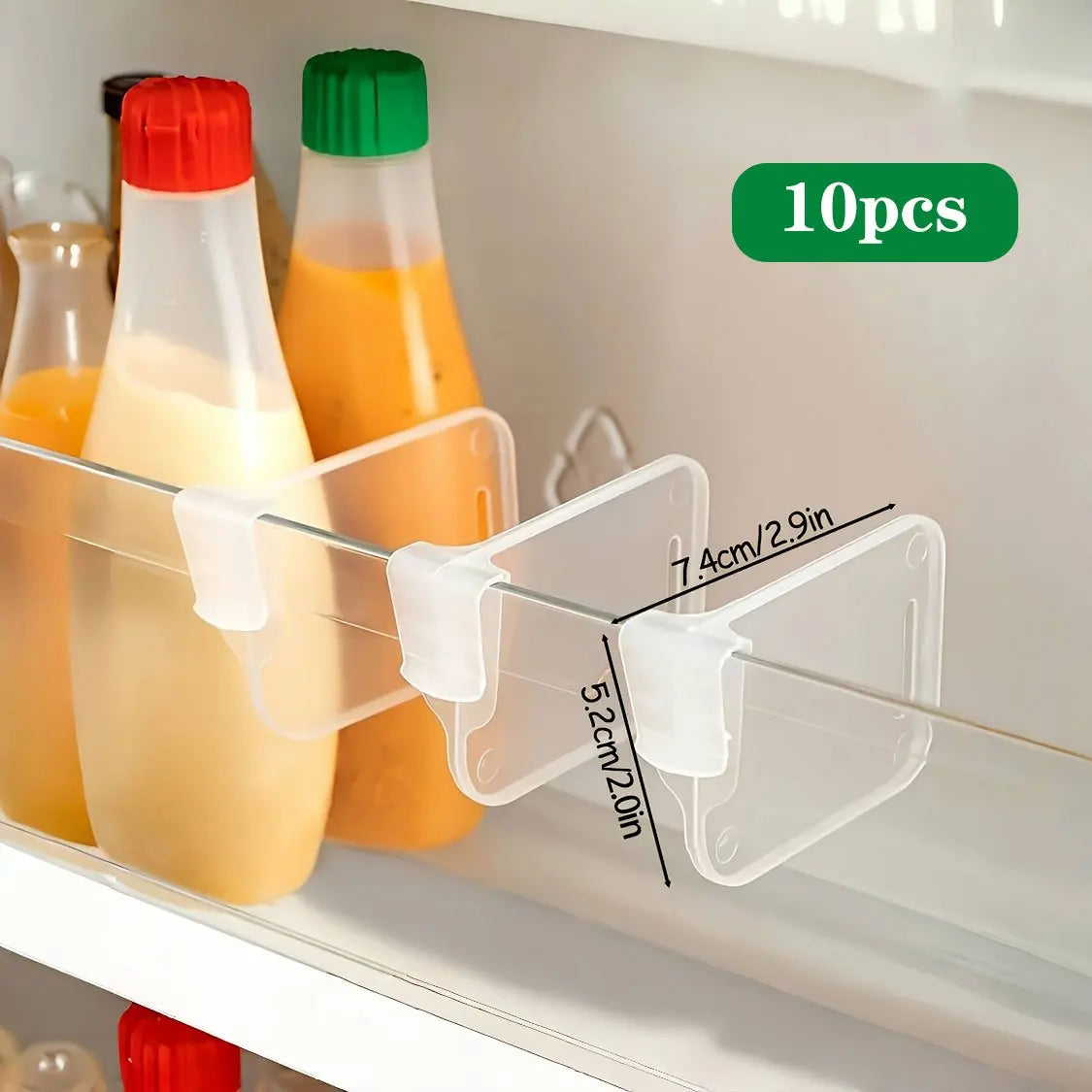 Clear Refrigerator Organizer Dividers – Adjustable Fridge Storage Compartments (Set of 5, 10, 15 or 20)