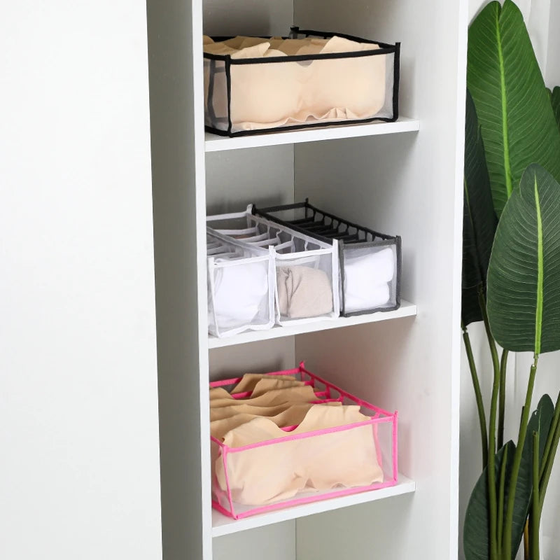 Foldable Underwear & Bra Organizer – Plastic Drawer Divider for Closet & Wardrobe