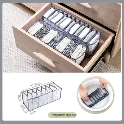 Foldable Underwear & Bra Organizer – Plastic Drawer Divider for Closet & Wardrobe