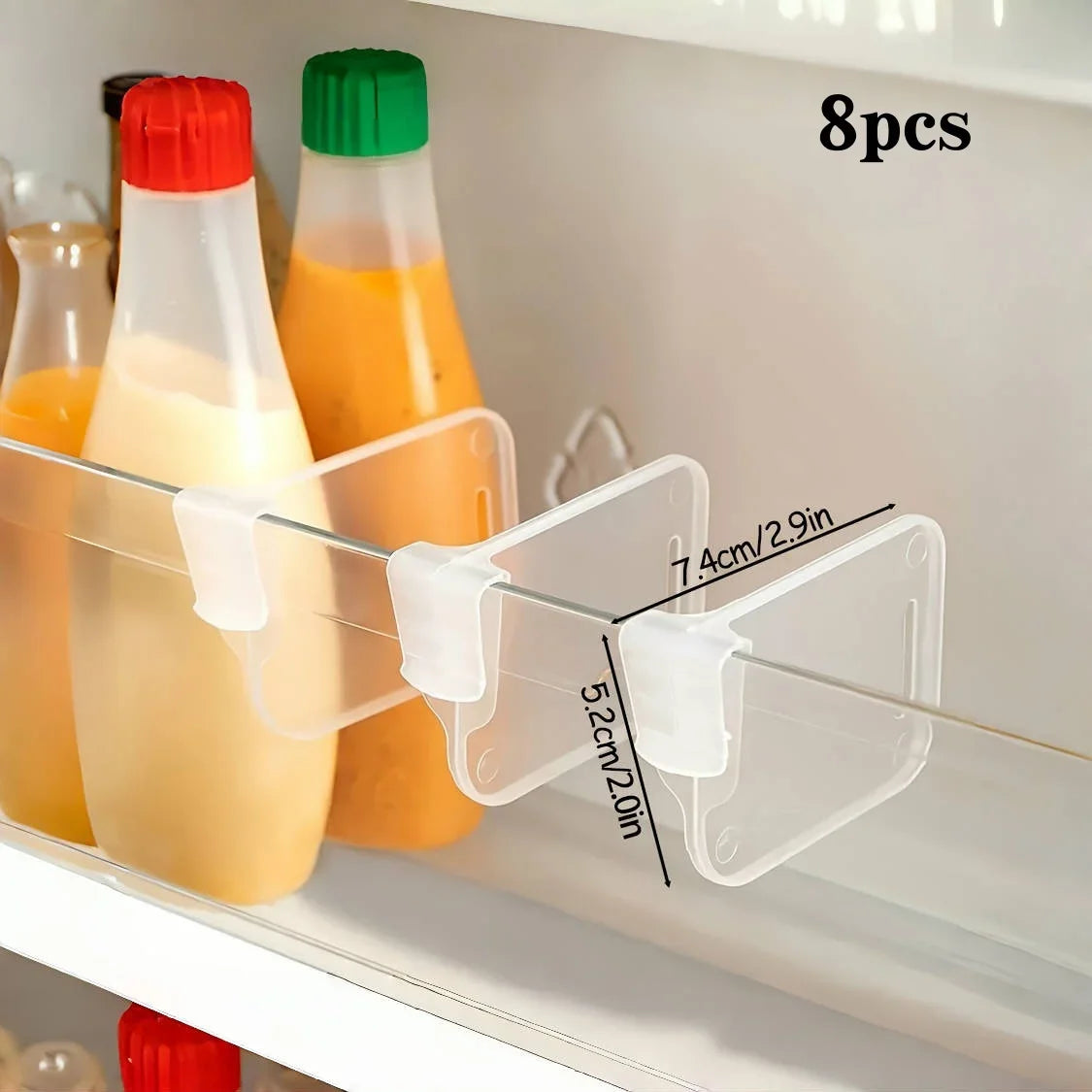 Clear Refrigerator Organizer Dividers – Adjustable Fridge Storage Compartments (Set of 5, 10, 15 or 20)