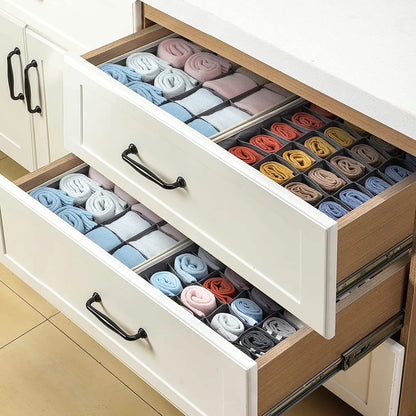 Sock & Underwear Drawer Organizer – Foldable Closet Divider Bins