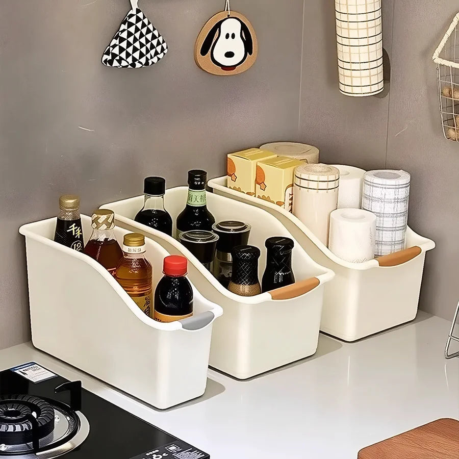 Under-Sink Organizer with Wheels – Plastic Storage Bins & Bottle Organizer for Kitchen & Bathroom Cabinet (Set of 2 or 3)
