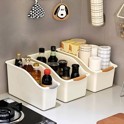 Under-Sink Organizer with Wheels – Plastic Storage Bins & Bottle Organizer for Kitchen & Bathroom Cabinet (Set of 2 or 3)