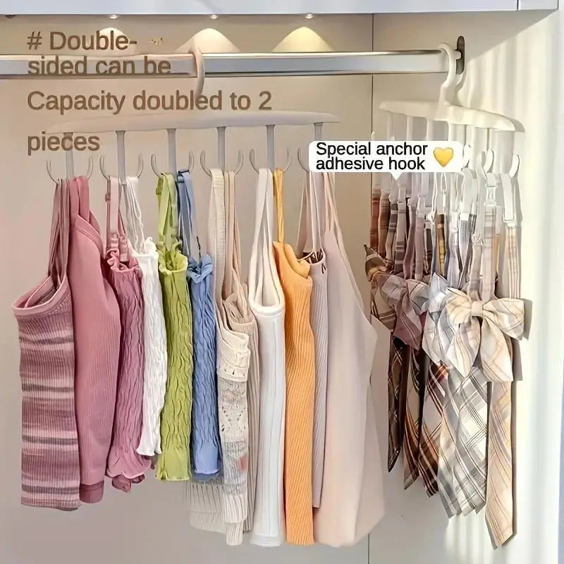 12-Hook Rotating Closet Hanger – Space-Saving Organizer for Ties, Belts, Underwear & Skirts