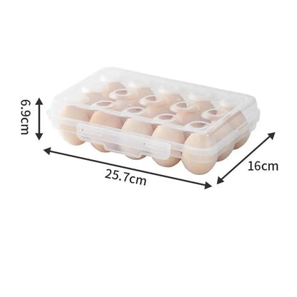 Portable Egg Holder with Lid – Stackable Plastic Egg Tray for Fridge, Camping & Outdoor Use