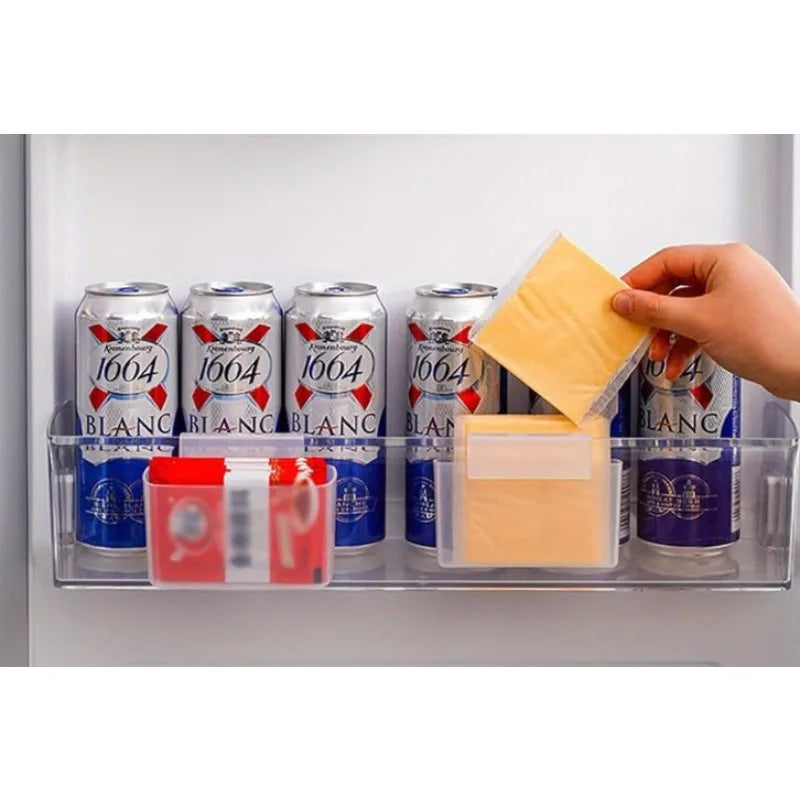 Refrigerator Hanging Cheese Organizer – Space-Saving Fridge Slice Holder (2-Pack)