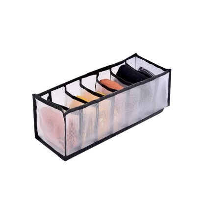 Foldable Underwear & Bra Organizer Box – Plastic Drawer Divider for Closet, Wardrobe & Bedroom Shelf