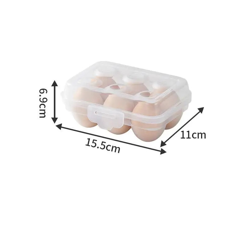 Portable Egg Holder with Lid – Stackable Plastic Egg Tray for Fridge, Camping & Outdoor Use