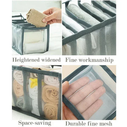 Closet Underwear & Bra Organizer Box – Foldable Non-Woven Drawer Divider for Socks, Ties & Scarves
