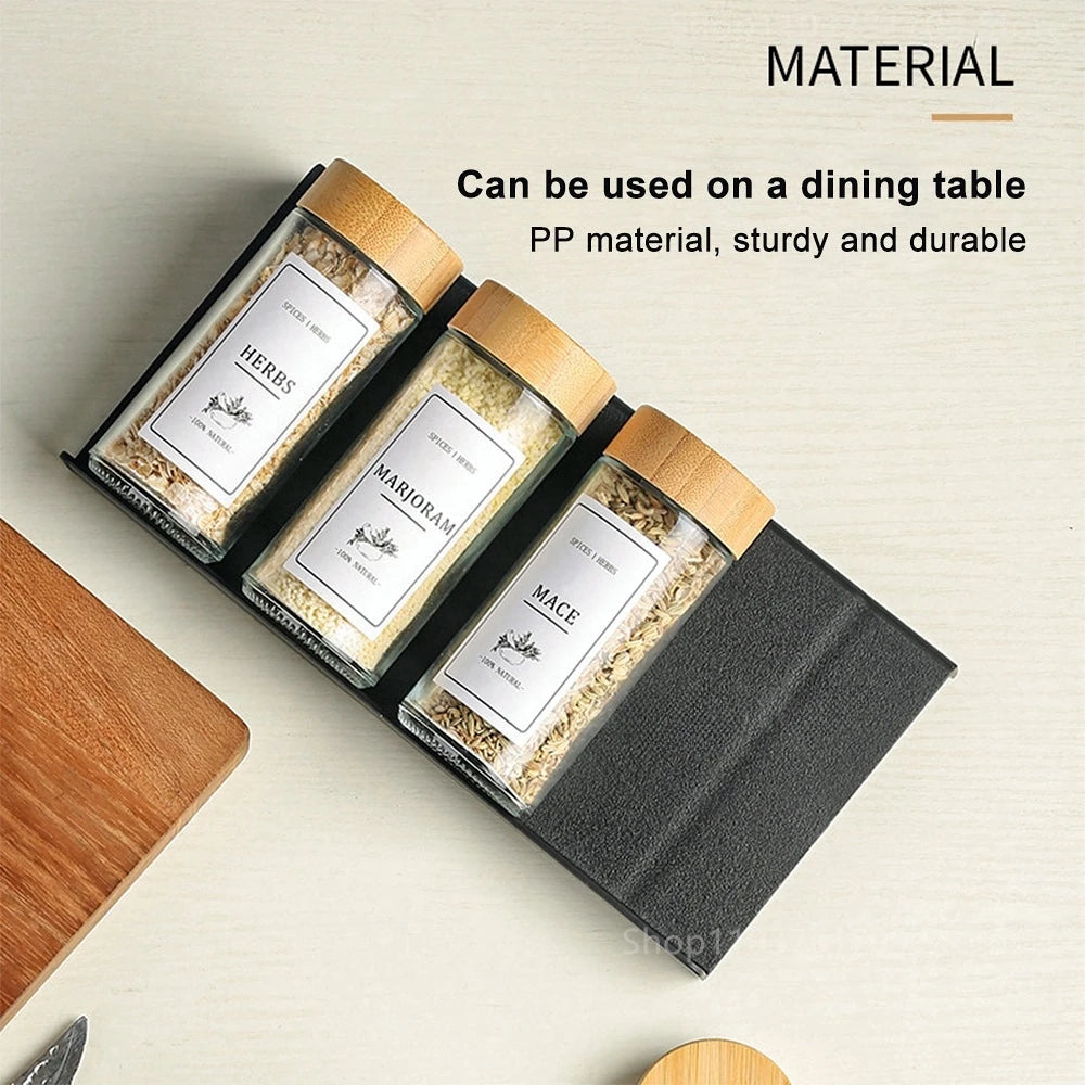 4-Layer Kitchen Spice Drawer Organizer – Adjustable Rack for Spice Jars & Seasoning Bottles