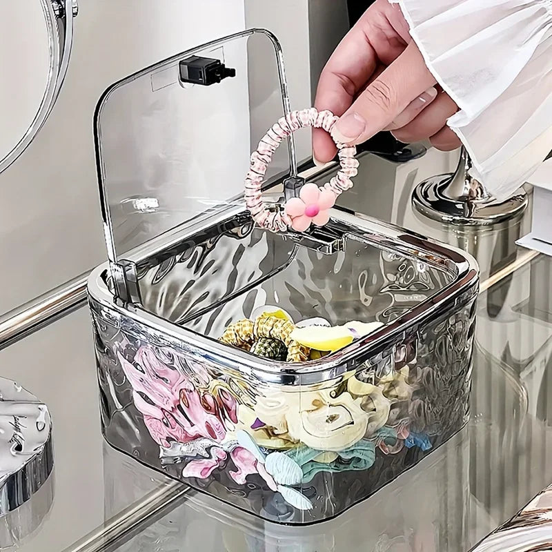 Hair Accessories Organizer Box – Clear Acrylic Storage for Headbands, Bows & Hair Ties