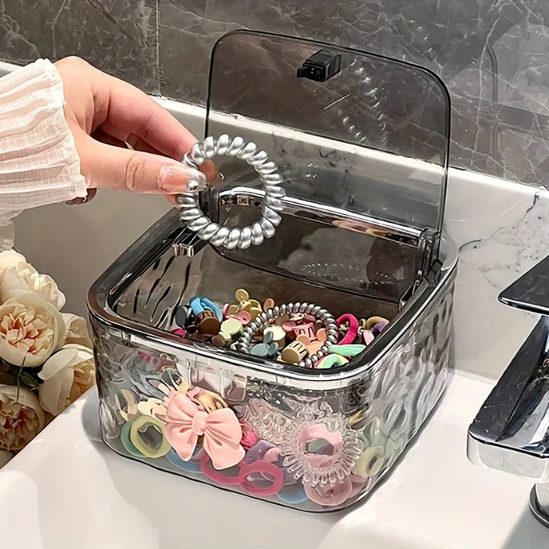 Hair Accessories Organizer Box – Clear Acrylic Storage for Headbands, Bows & Hair Ties