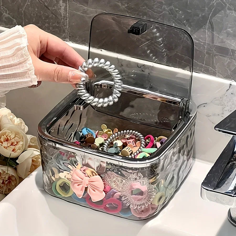 Hair Accessories Organizer Box – Clear Acrylic Storage for Headbands, Bows & Hair Ties