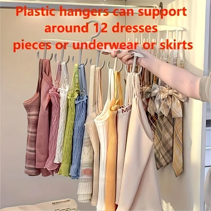 12-Hook Rotating Closet Hanger – Space-Saving Organizer for Ties, Belts, Underwear & Skirts