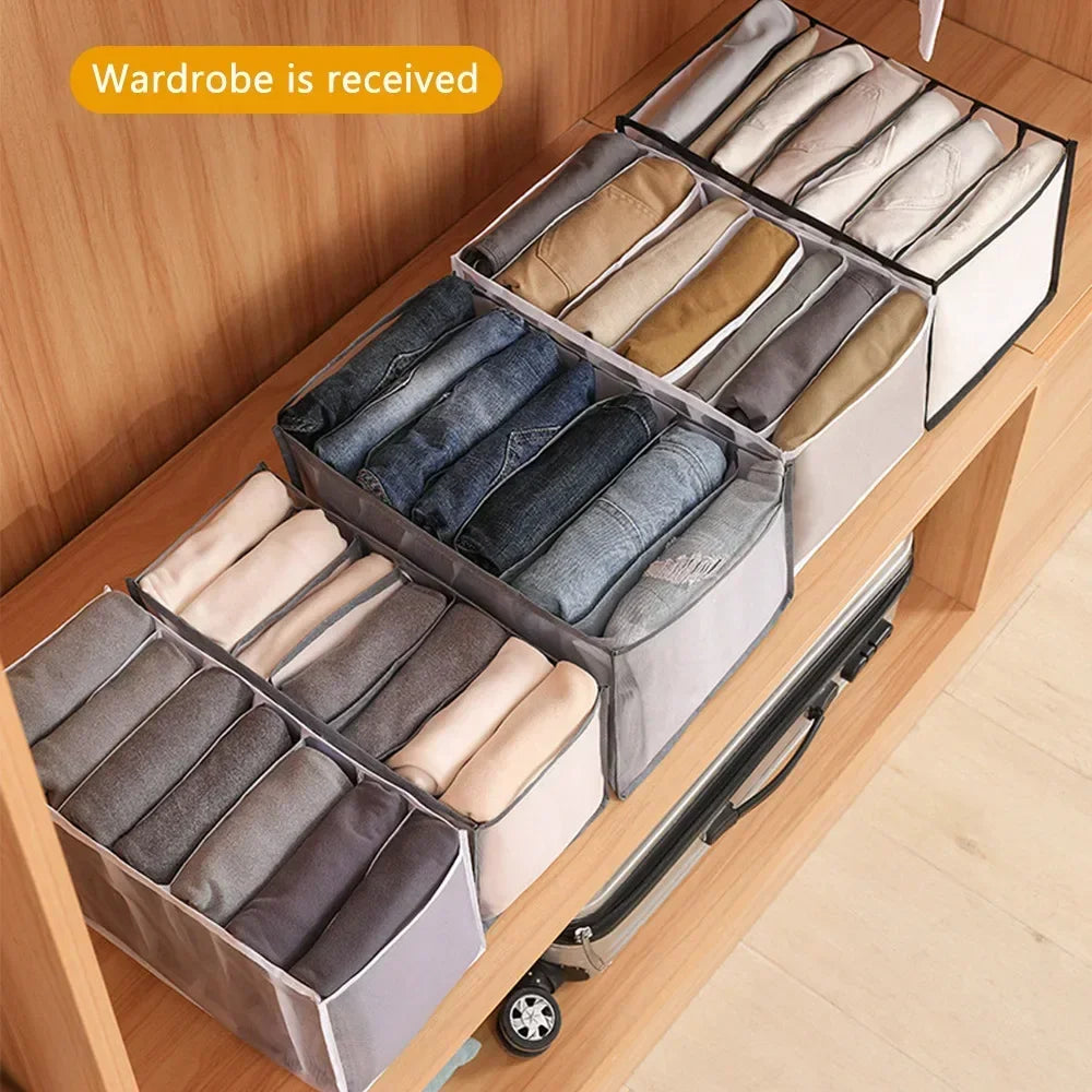 Closet Underwear & Bra Organizer Box – Foldable Non-Woven Drawer Divider for Socks, Ties & Scarves