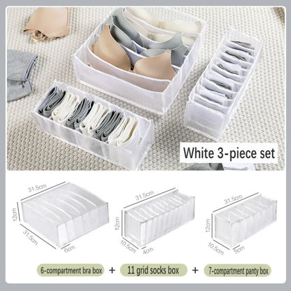 Foldable Underwear & Bra Organizer – Plastic Drawer Divider for Closet & Wardrobe
