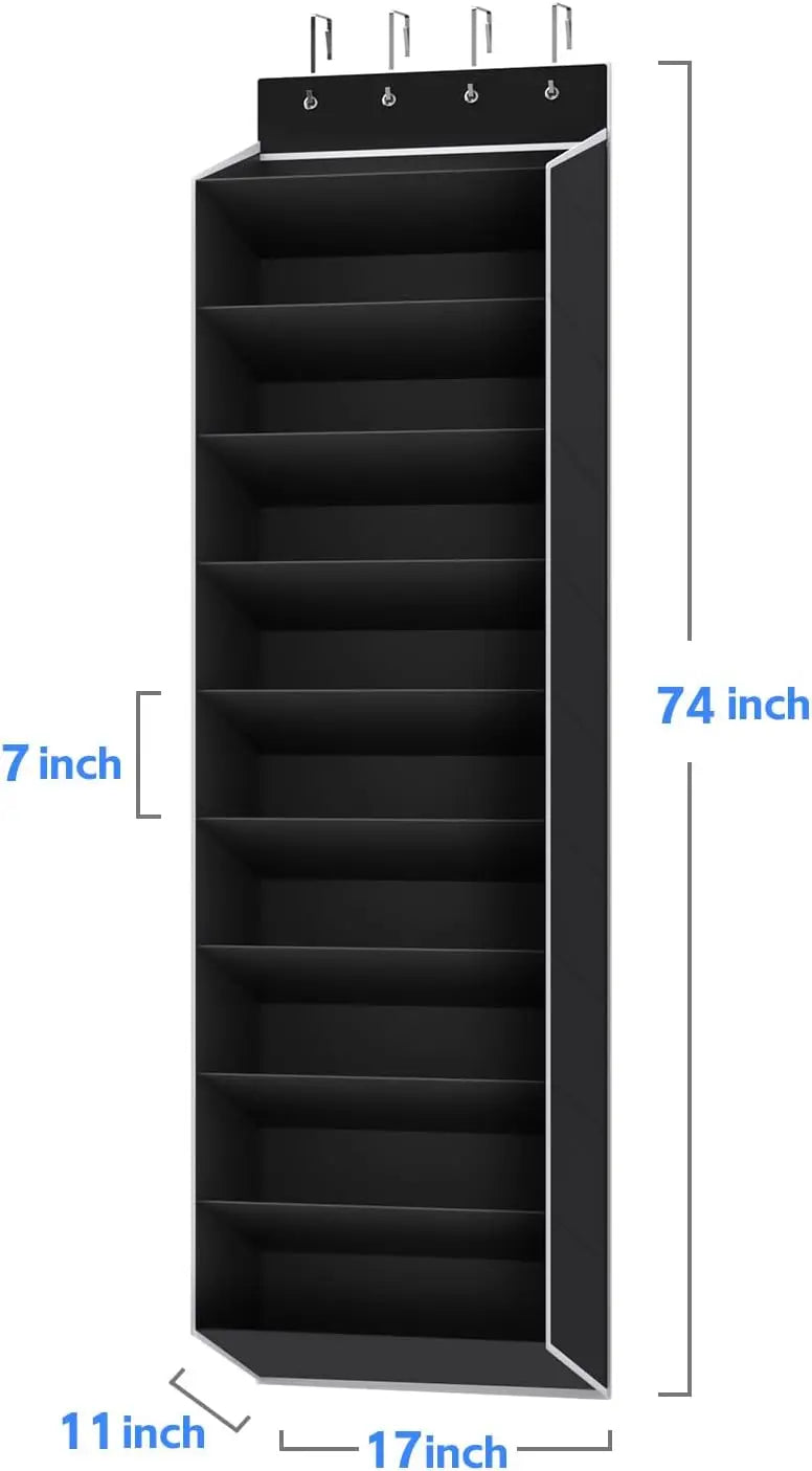 Over the Door Shoe Organizer – 10-Tier Hanging Rack with Deep Pockets, Holds 20-30 Pairs