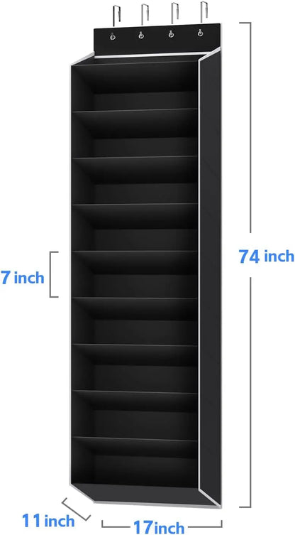 Over the Door Shoe Organizer – 10-Tier Hanging Rack with Deep Pockets, Holds 20-30 Pairs