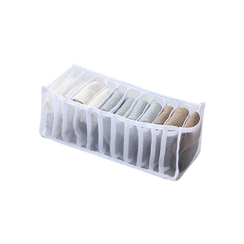 Foldable Underwear & Bra Organizer Box – Plastic Drawer Divider for Closet, Wardrobe & Bedroom Shelf