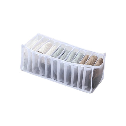 Foldable Underwear & Bra Organizer Box – Plastic Drawer Divider for Closet, Wardrobe & Bedroom Shelf