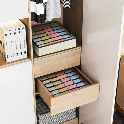 Sock & Underwear Drawer Organizer – Foldable Closet Divider Bins