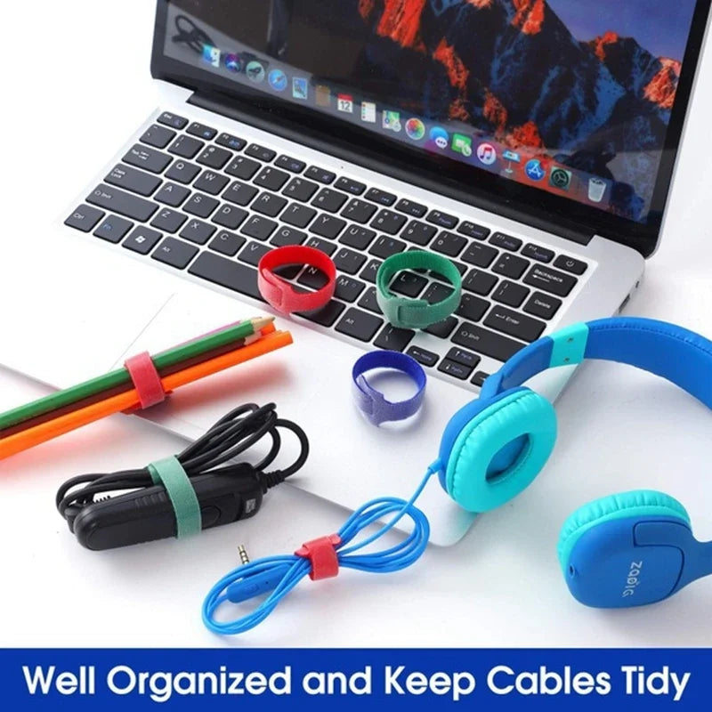 Cable Winder & Wire Ties – Nylon Cord Organizer & Protector for Phone, USB & Home Cables (50-Pack)