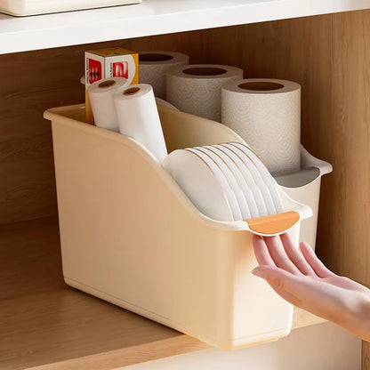 Under-Sink Organizer with Wheels – Plastic Storage Bins & Bottle Organizer for Kitchen & Bathroom Cabinet (Set of 2 or 3)