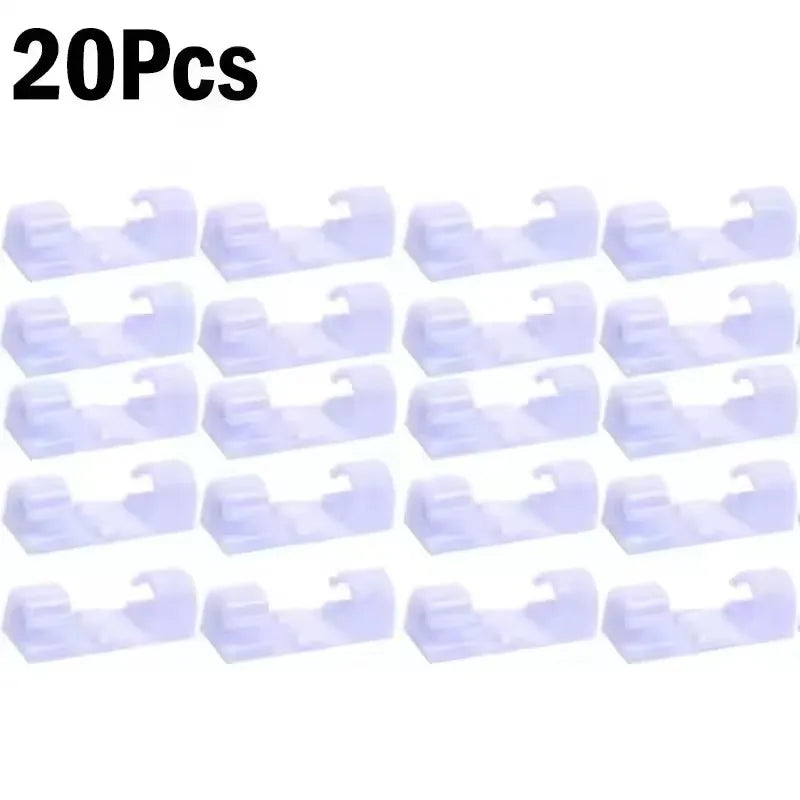 Cable Clips Wire Holder – Self-Adhesive Cord Management Clamps for Home, Office & Car (5 to 60-Pack)