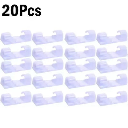 Cable Clips Wire Holder – Self-Adhesive Cord Management Clamps for Home, Office & Car (5 to 60-Pack)