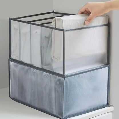 Closet Underwear & Bra Organizer Box – Foldable Non-Woven Drawer Divider for Socks, Ties & Scarves