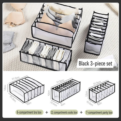 Foldable Underwear & Bra Organizer – Plastic Drawer Divider for Closet & Wardrobe