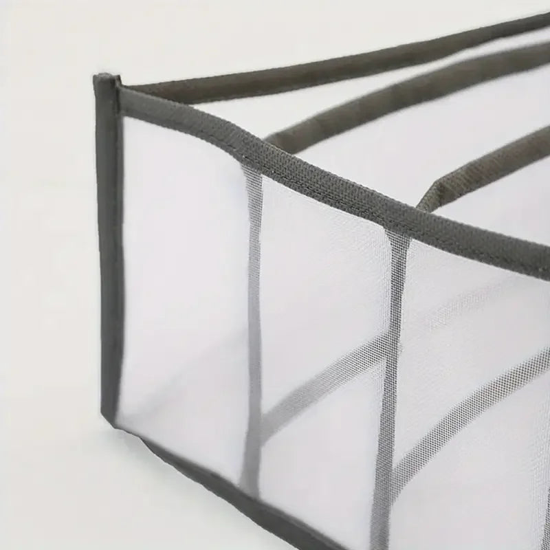 Foldable Closet Organizer Box – 7/9/11 Grid Drawer Storage for Socks, Underwear, Bras & Jeans