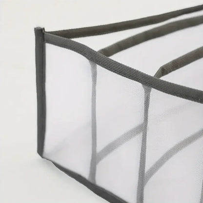 Foldable Closet Organizer Box – 7/9/11 Grid Drawer Storage for Socks, Underwear, Bras & Jeans