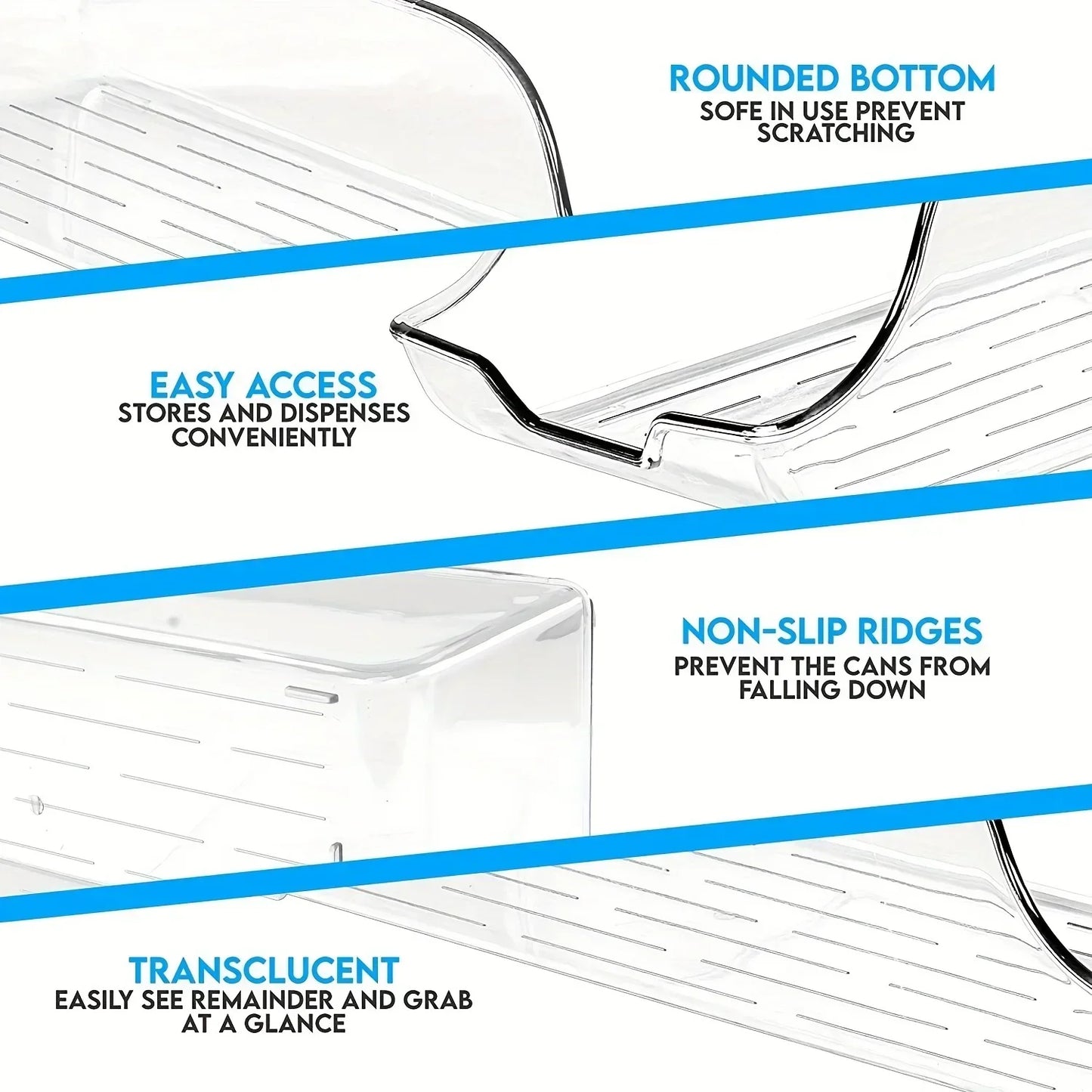 Refrigerator Organizer Bins – Soda Can Dispenser & Auto Rolling Fridge Storage Rack