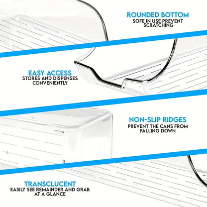 Refrigerator Organizer Bins – Soda Can Dispenser & Auto Rolling Fridge Storage Rack