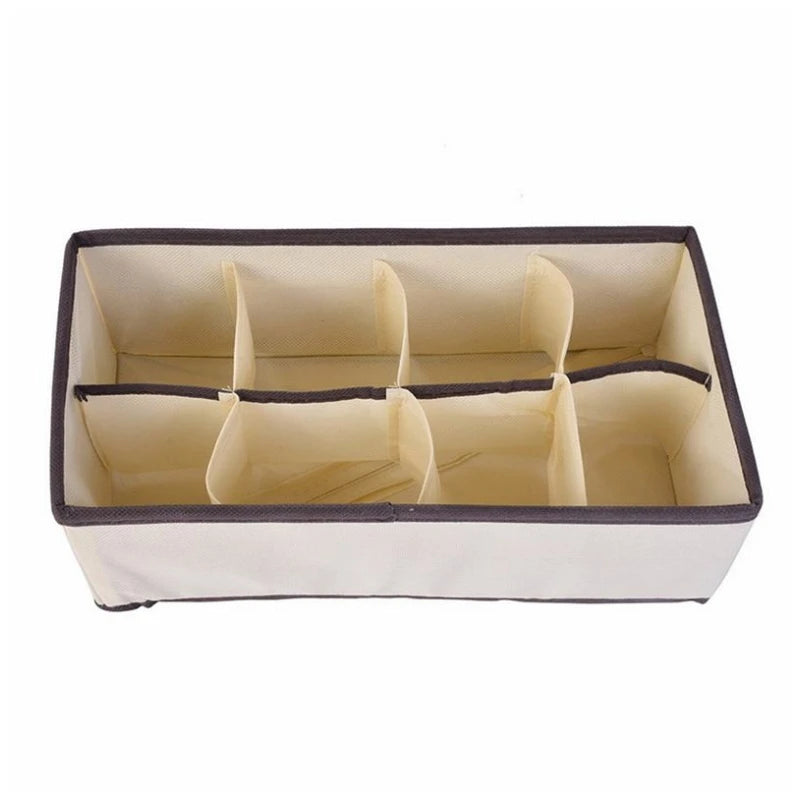 Foldable Underwear & Bra Organizer Box – Plastic Drawer Divider for Closet, Wardrobe & Bedroom Shelf
