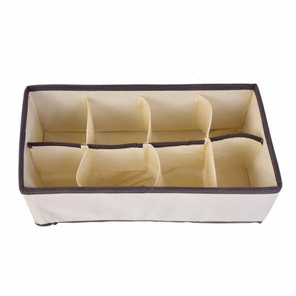 Foldable Underwear & Bra Organizer Box – Plastic Drawer Divider for Closet, Wardrobe & Bedroom Shelf