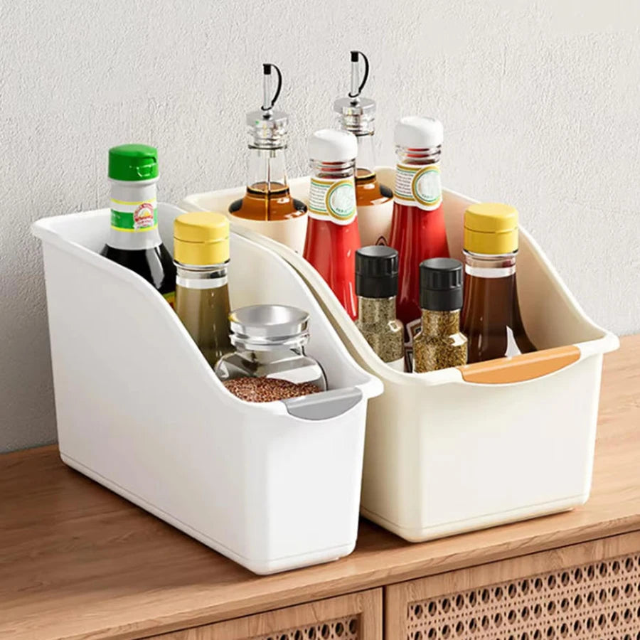 Under-Sink Organizer with Wheels – Plastic Storage Bins & Bottle Organizer for Kitchen & Bathroom Cabinet (Set of 2 or 3)