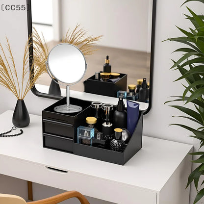 Cologne Organizer For Men – Bathroom Countertop Organizer with Drawers & 7 Compartments