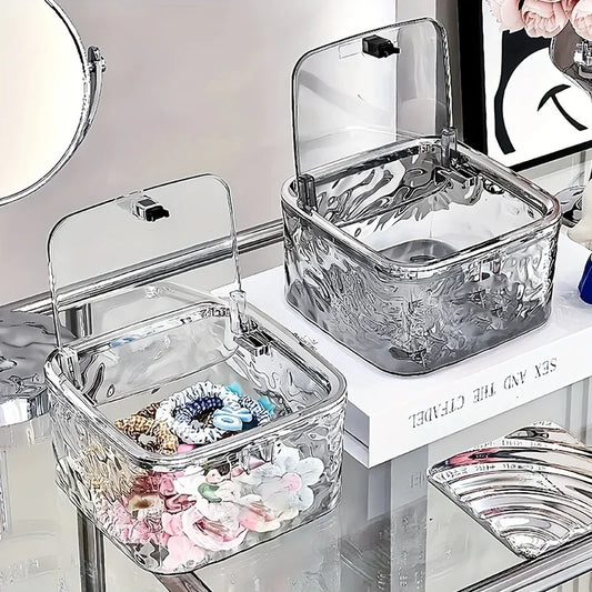 Hair Accessories Organizer Box – Clear Acrylic Storage for Headbands, Bows & Hair Ties