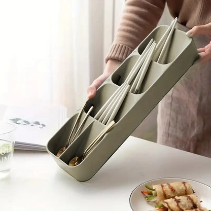 Cutlery Drawer Organizer Tray – Compartmentalized Storage for Forks, Spoons & Knives