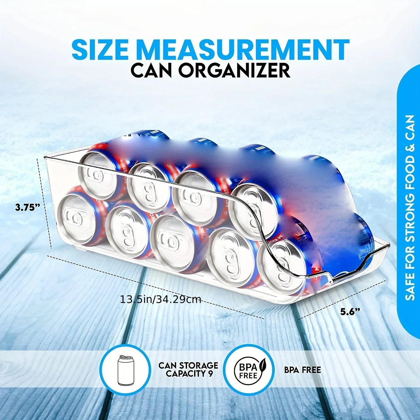 Refrigerator Organizer Bins – Soda Can Dispenser & Auto Rolling Fridge Storage Rack
