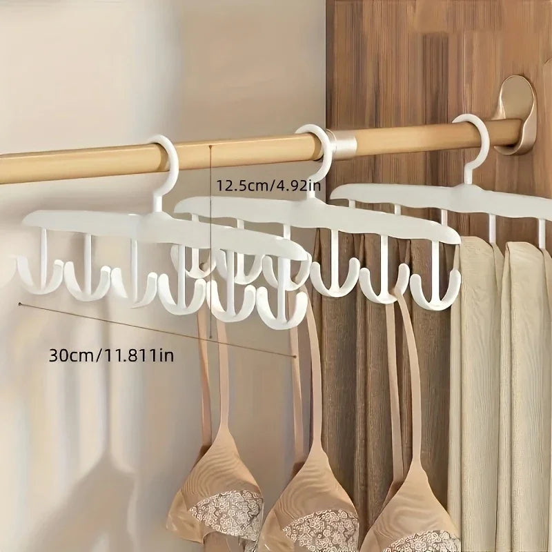 12-Hook Rotating Closet Hanger – Space-Saving Organizer for Ties, Belts, Underwear & Skirts