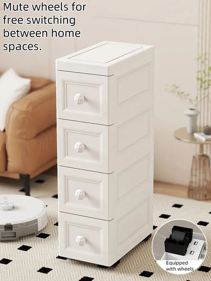 Narrow Stackable Storage Bin – Slim PP Organizer for Kitchen, Bathroom & Closet (3 to 7 Layers)