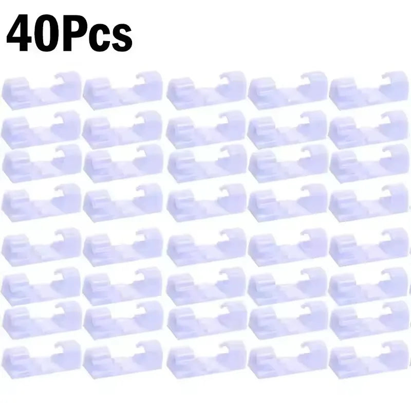 Cable Clips Wire Holder – Self-Adhesive Cord Management Clamps for Home, Office & Car (5 to 60-Pack)