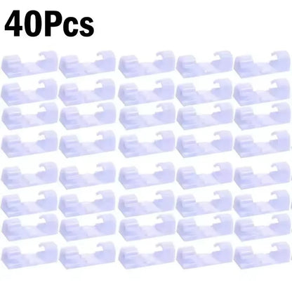 Cable Clips Wire Holder – Self-Adhesive Cord Management Clamps for Home, Office & Car (5 to 60-Pack)