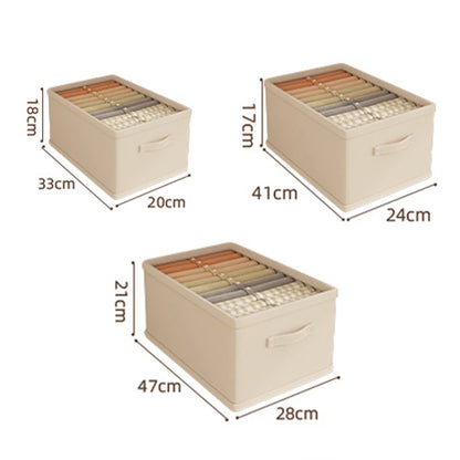 Wardrobe Clothes Organizer Box – Fabric Compartment Storage for Jeans, Trousers, Underwear & Socks