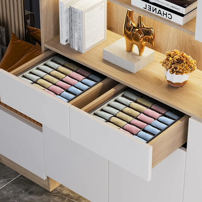 Sock & Underwear Drawer Organizer – Foldable Closet Divider Bins
