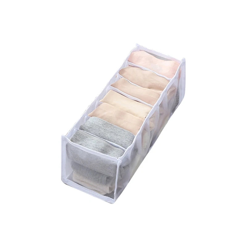 Foldable Underwear & Bra Organizer Box – Plastic Drawer Divider for Closet, Wardrobe & Bedroom Shelf