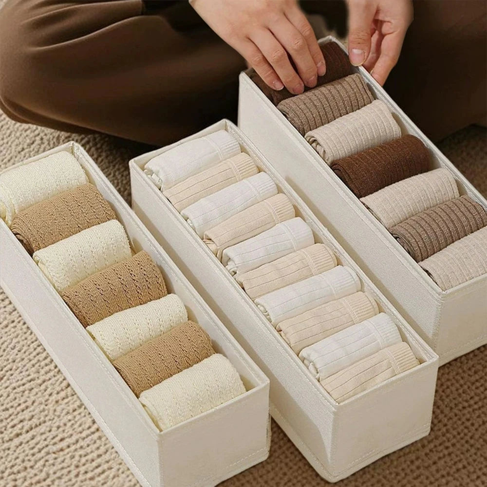 Wardrobe Drawer Clothes Organizer Box – Fabric Storage for T-Shirts, Jeans, Underwear & Pants